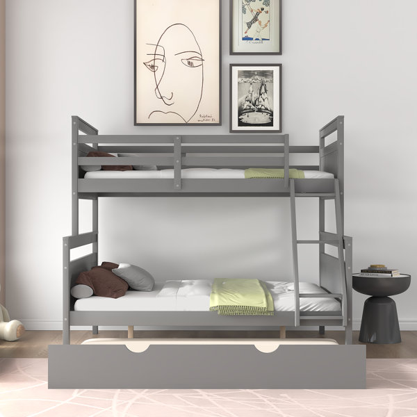 Harriet Bee Hannahrose Kids Twin Over Full Bunk Bed with Trundle Wayfair